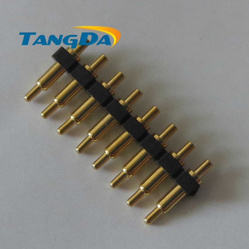 Tangda 포고 핀 커넥터 8 p 삽입 플레이트 용접 골무 테일 PG1.5-8P-2.54PH-7.0H-2.0T 골드 플레이트: 2u 1.2a a.